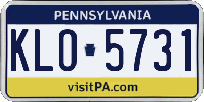 PA license plate KLO5731