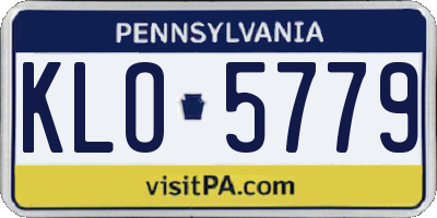 PA license plate KLO5779