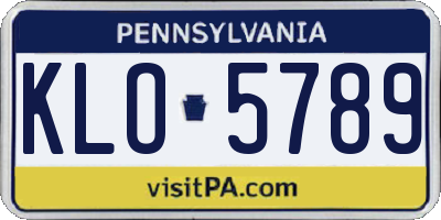 PA license plate KLO5789