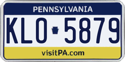 PA license plate KLO5879
