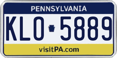 PA license plate KLO5889