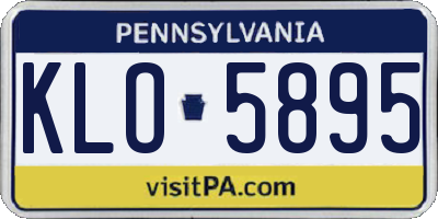 PA license plate KLO5895