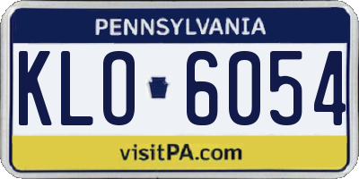 PA license plate KLO6054