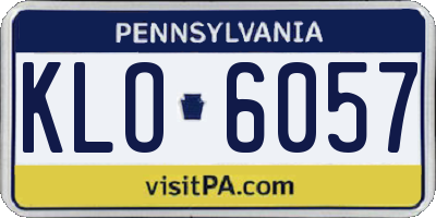 PA license plate KLO6057