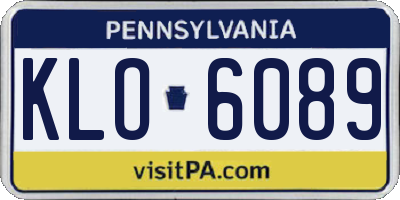 PA license plate KLO6089