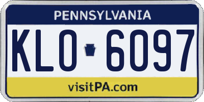 PA license plate KLO6097