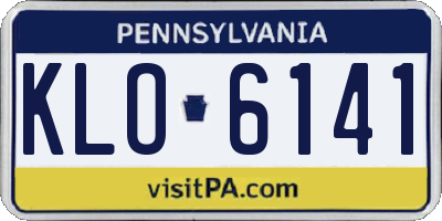 PA license plate KLO6141