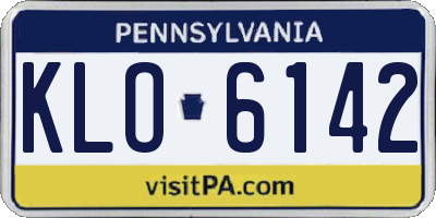 PA license plate KLO6142