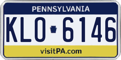 PA license plate KLO6146