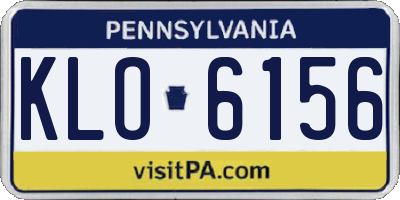 PA license plate KLO6156