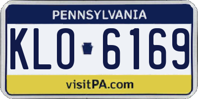 PA license plate KLO6169