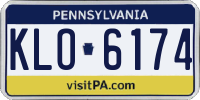 PA license plate KLO6174