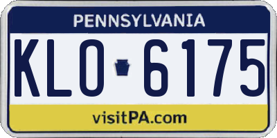 PA license plate KLO6175