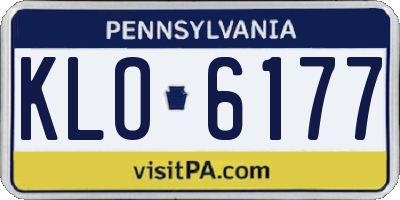 PA license plate KLO6177