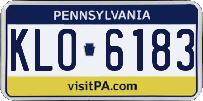 PA license plate KLO6183