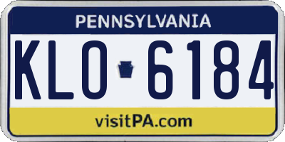 PA license plate KLO6184