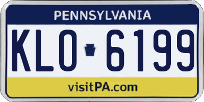 PA license plate KLO6199