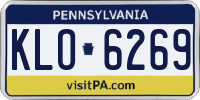 PA license plate KLO6269