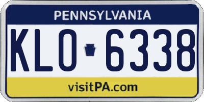 PA license plate KLO6338