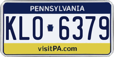 PA license plate KLO6379