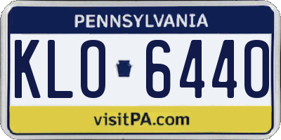 PA license plate KLO6440