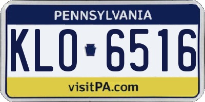 PA license plate KLO6516