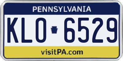 PA license plate KLO6529