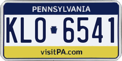 PA license plate KLO6541