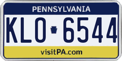 PA license plate KLO6544