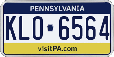 PA license plate KLO6564