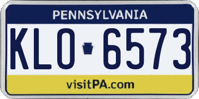 PA license plate KLO6573