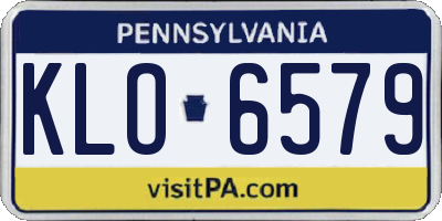 PA license plate KLO6579
