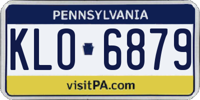 PA license plate KLO6879