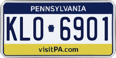 PA license plate KLO6901