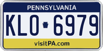 PA license plate KLO6979