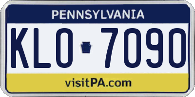 PA license plate KLO7090