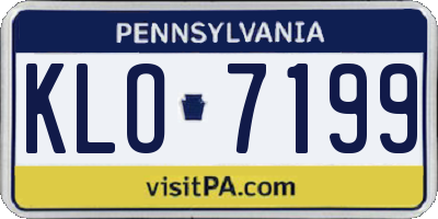 PA license plate KLO7199