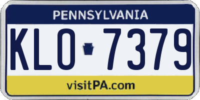 PA license plate KLO7379