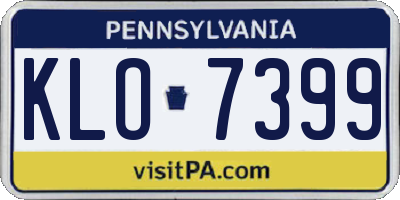 PA license plate KLO7399