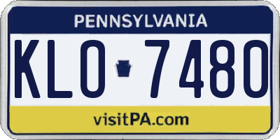PA license plate KLO7480