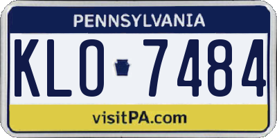 PA license plate KLO7484
