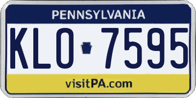 PA license plate KLO7595