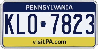 PA license plate KLO7823