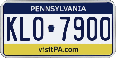 PA license plate KLO7900