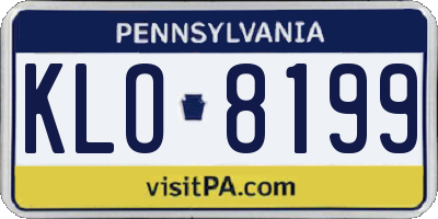 PA license plate KLO8199