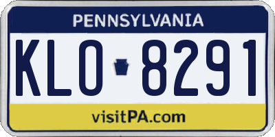 PA license plate KLO8291