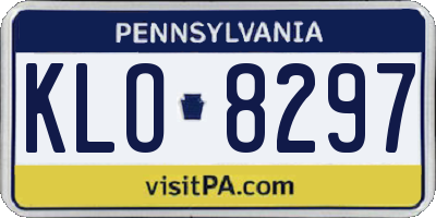 PA license plate KLO8297