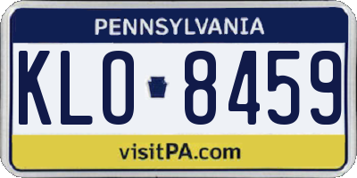 PA license plate KLO8459