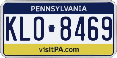 PA license plate KLO8469