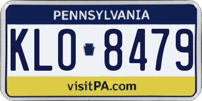PA license plate KLO8479
